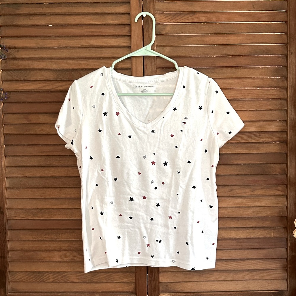 Tommy Hilfiger Star Tshirt SL Red White & Blue
